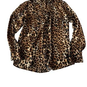 Express Leopard Print Portofino Shirt